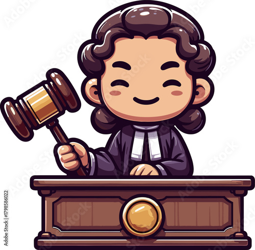 裁判官のイラスト