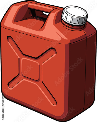 赤いポリタンクのイラスト
