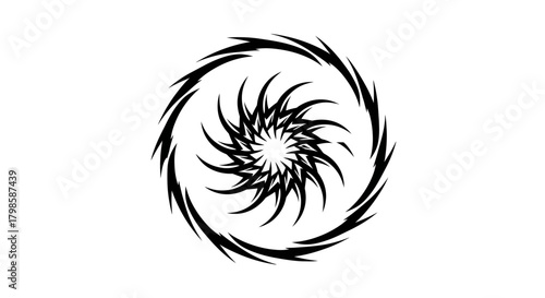 Abstract vortex creation with dynamic radial patterns and circular symmetric arrangement