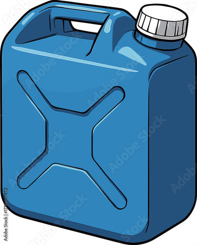 青いポリタンクのイラスト