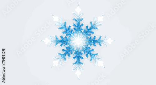 A visually captivating rendering of a crystalline snowflake structure against a subtle backdrop