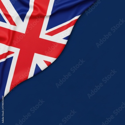 Union Jack Flag on Dark Blue Background