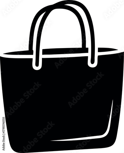 vector illustration of black bag