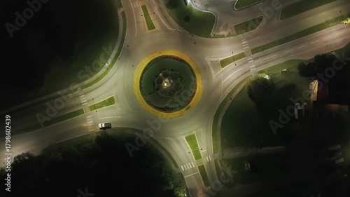 Night roundabout, Freeport, Grand Bahama, Bahamas. November 12th 2025
