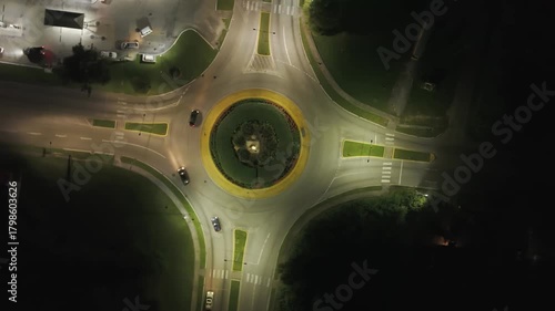 Night roundabout, Freeport, Grand Bahama, Bahamas. November 12th 2025
