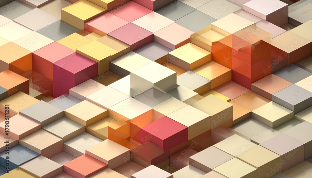 Obraz premium 3D Cubes Abstract Background.