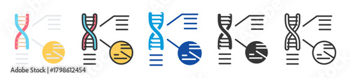 genetic disorder icon set multi style various collection