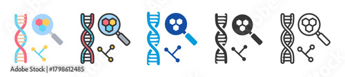 dna icon set multi style various collection
