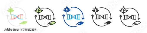 gene replacement icon set multi style various collection