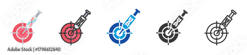 targeted therapy icon set multi style various collection