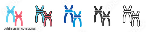 homologous recombination icon set multi style various collection