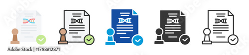 gene therapy approval icon set multi style various collection