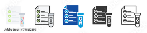 genetic testing icon set multi style various collection
