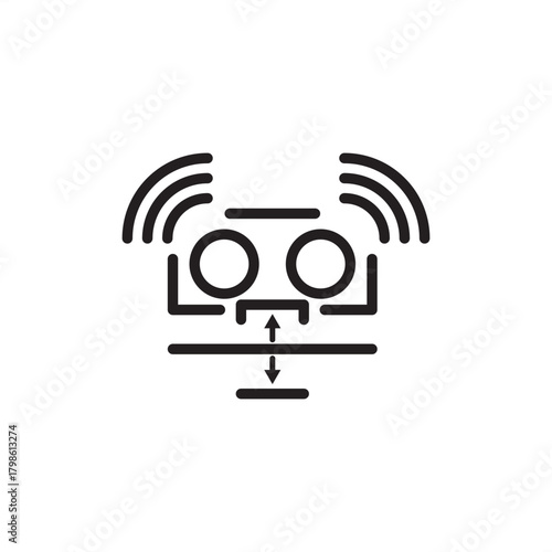 Ultrasonic Thickness Gauge icon symbolizing non-destructive material thickness measurement and integrity testing, representing specialized NDT instrumentation, modern industrial inspection, and field 