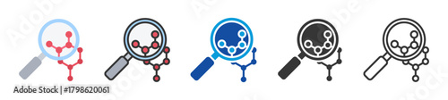 metagenomic icon set multi style various collection