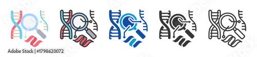 transcriptomic icon set multi style various collection