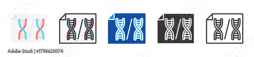 comparative genomics icon set multi style various collection