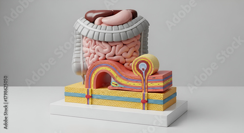 Studying Digestive System Anatomy Educational Model