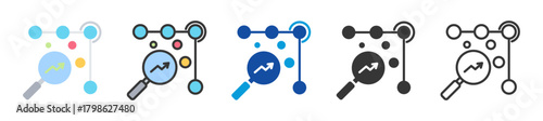 complexity analysis icon set multi style various collection