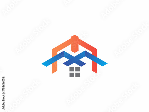 Real estate logo home design concept.