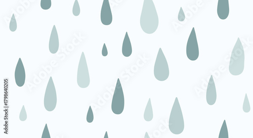 Gentle raindrops falling from the sky on a cloudy day.