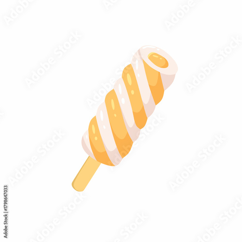vector illustration of a mango ice cream stick