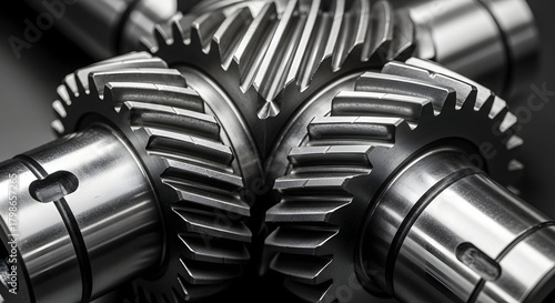 High precision industrial gear shaft closeup macro product photo highlighting engineering and manufacturing detail 45731677 1