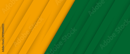 Green tone color and Yellow color background abstract art vector. Green yellow abstract background lines waves. Green abstract geometric scratches background lines