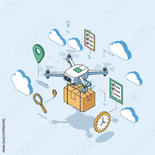 Drone delivery system for fast and efficient logistics.
