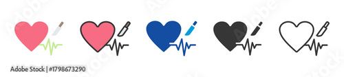 bypass surgery icon set multi style various collection