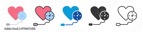 high blood pressure icon set multi style various collection
