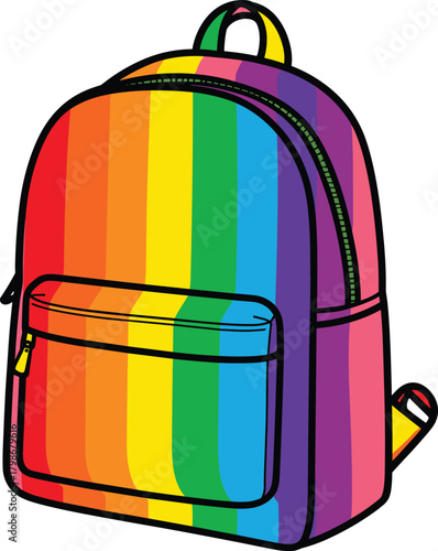 school bag with school supplies