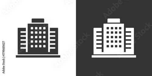 High Building Complex icon. Solid glyph series icon