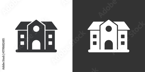 City Hall Building  icon. Solid glyph series icon