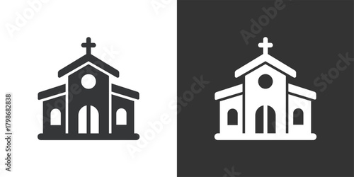 Church icon. Solid glyph series icon