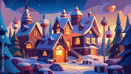 christmas tree at night