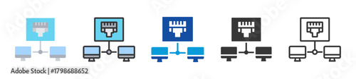 lan icon set multi style various collection