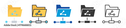 ftp icon set multi style various collection