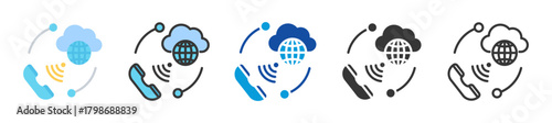 voip icon set multi style various collection