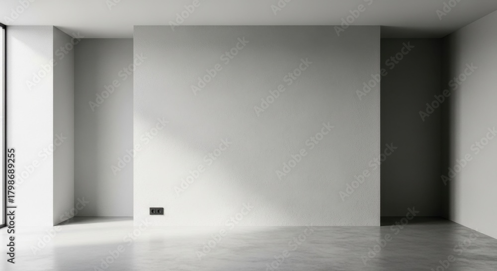 Fototapeta premium Minimalist interior design featuring neutral color palette and natural light creating a modern and