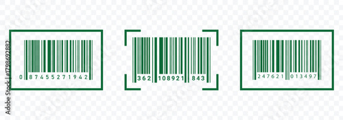Realistic barcode. Barcode icon. eps 10