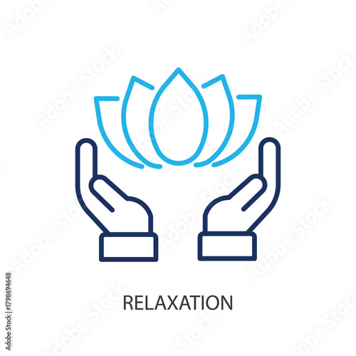Relaxation thin line icons. Original vector illustration.