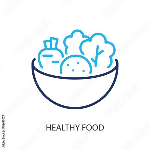 Healthy food thin line icons. Original vector illustration.