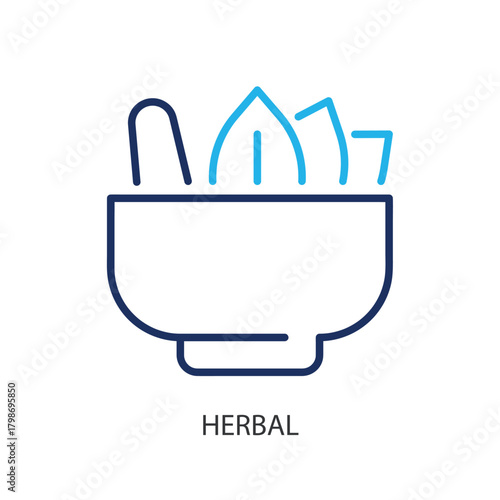Herbal thin line icons. Original vector illustration.
