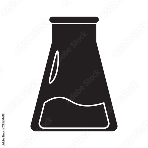 conical flask glyph icon