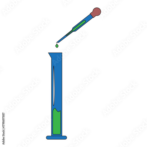 pipette dispensing liquid into test tube