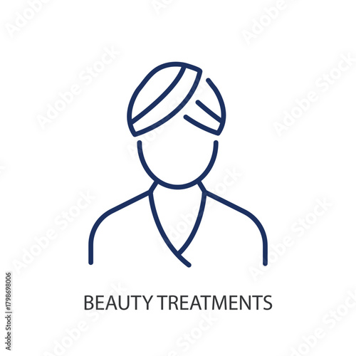 Beauty treatments thin line icons. Original vector illustration.