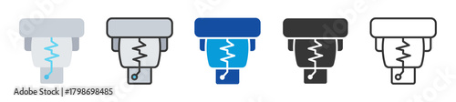 seismograph icon set multi style various collection