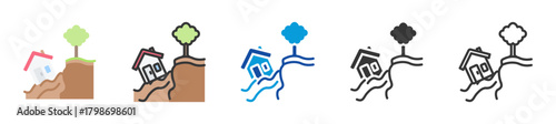 landslide icon set multi style various collection
