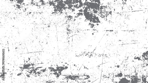 Abstract distressed grunge texture background with grey splotches and scratches on white surface vector